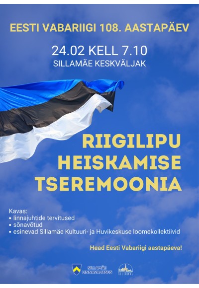 Eesti Vabariigi 108. aastapäev | Riigilipu heiskamise tseremoonia