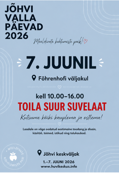 Jõhvi municipality days 2026 • 7.06 Big summer fair in Toila