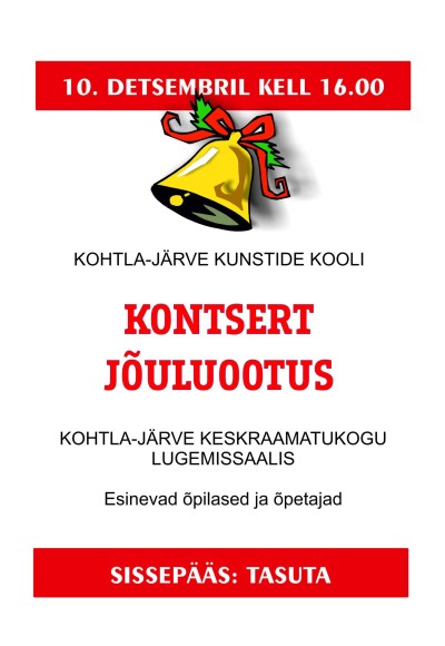 Concert of the Kohtla-Järve School of the Arts "Concert Waiting for Christmas"