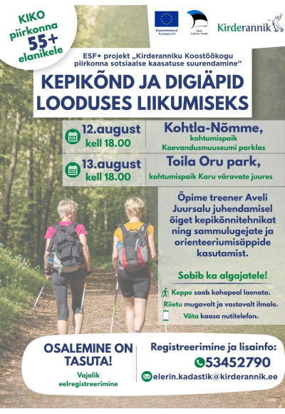 Kepikõnd ja digiäpid looduses liikumiseks