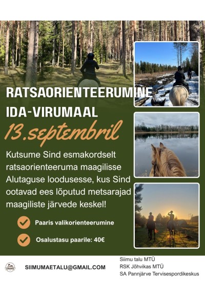 Pannjärve equestrian orienteering