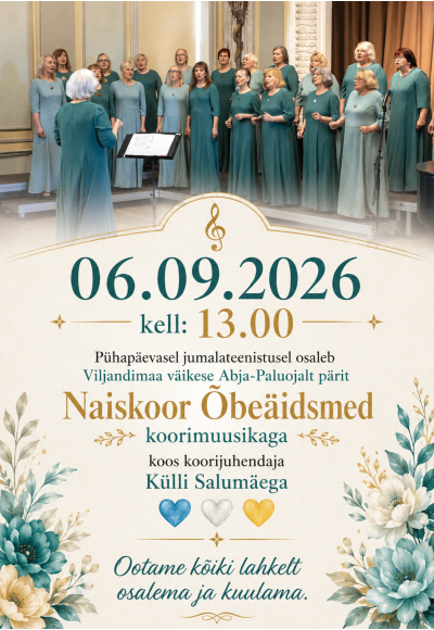 Naiskoor Õbeäidsmed pühapäevasel jumalateenistusel