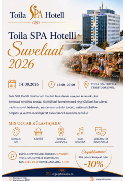 Toila Spa Hotelli Suvelaat 2026