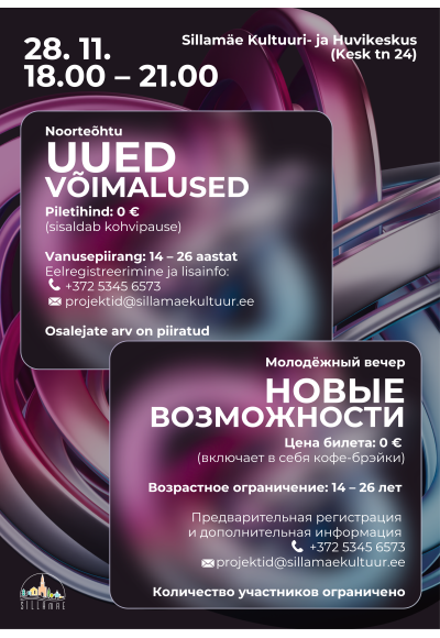 Noorteõhtu „Uued võimalused“