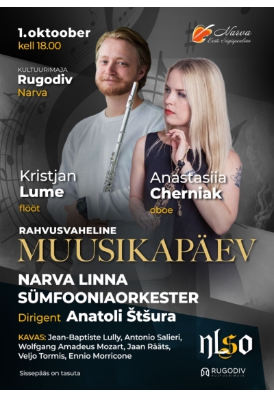 Rahvusvaheline muusikapäev: Kristjan Lume, Anastasiia Cherniak ja Narva sümfooniaorkester