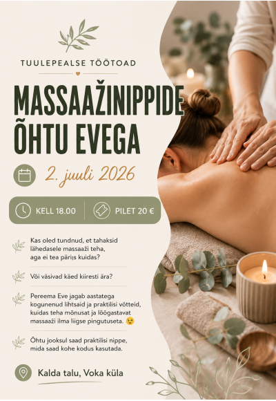 Tuulepealse töötoad - massaažinipid