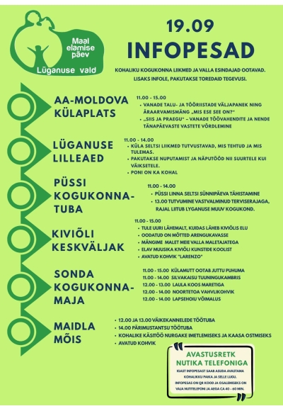 Maal elamise päeva infopesad
