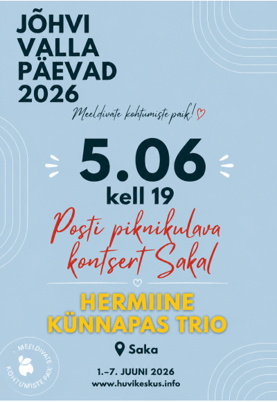 Jõhvi municipality days 2026 • 5.06 Amanda Hermiine Trio concert in Künnapa
