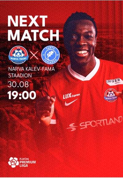 A. Le Coq Premium liiga: JK Narva Trans vs Tartu JK Tammeka