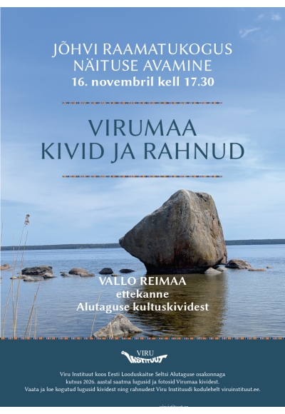 Näituse avamine ja Vallo Reimaa loeng kultusekividest