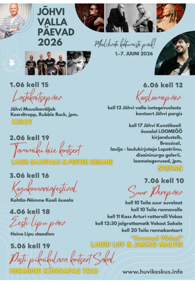 Jõhvi valla päevad 2026 • kogu programm