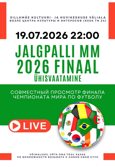 Jalgpalli MM 2026 FINAALI ühisvaatamine