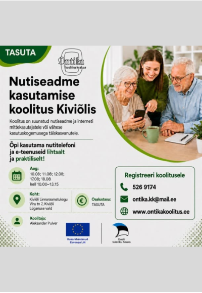Nutiseadme kasutamise koolitus Kiviõlis