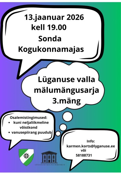 Lüganuse valla mälumängusarja 3. mäng