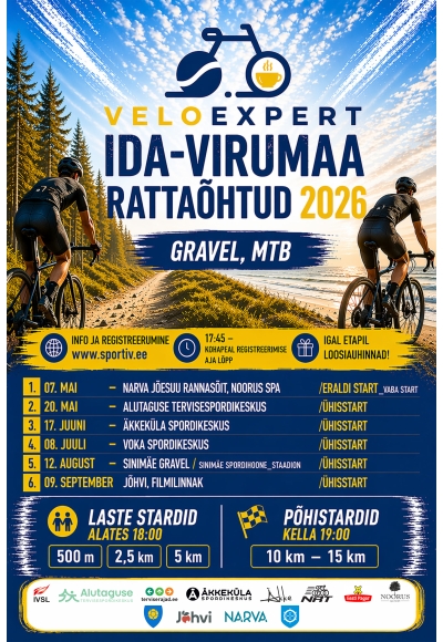 Ida-Virumaa rattaõhtud 2026 - Narva-Jõesuu rannasõit, Noorus SPA