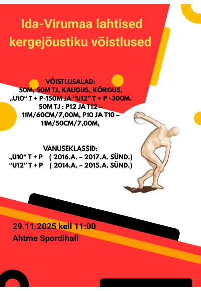 Ida-Virumaa lahtised kergejõustiku võistlused U10-U12