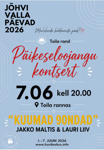 Jõhvi municipality days 2026 • 7.06 Sunset concert "Hot 90s"