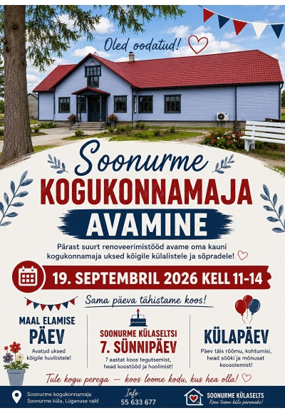 Soonurme Kogukonnamaja avamine