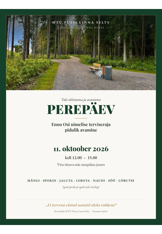 Perepäev ja Püssi terviseraja avamine