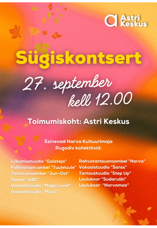 Rugodiv kultuurimaja sügiskontsert