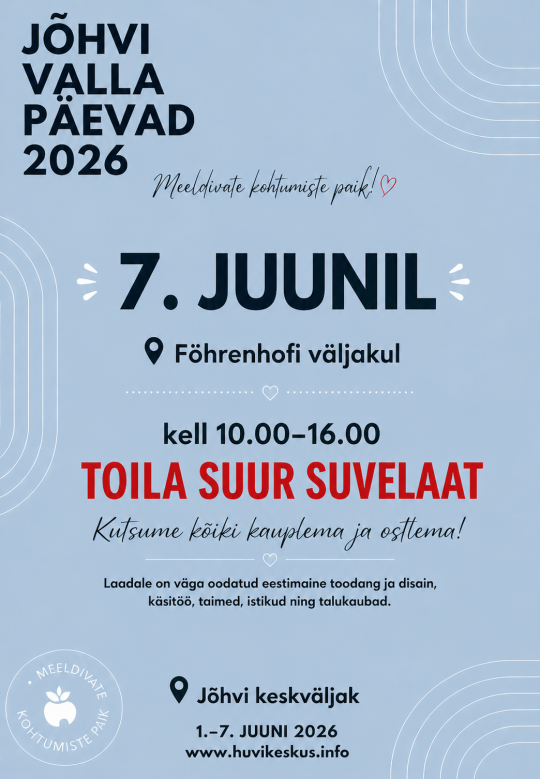 Jõhvi municipality days 2026 • 7.06 Big summer fair in Toila