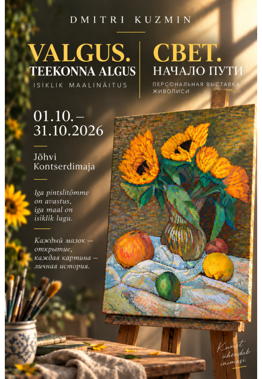 Dmitri Kuzmini maalinäitus “Valgus. Teekonna algus”