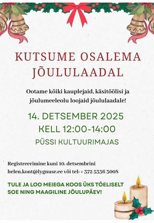 Jõululaat Püssi Kultuurimajas