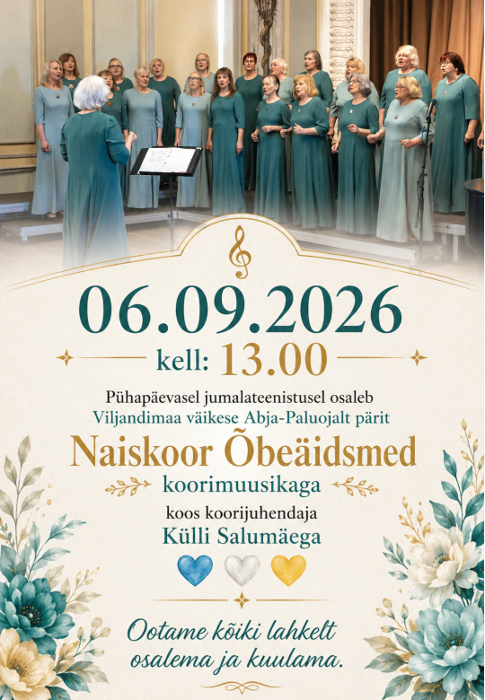 Naiskoor Õbeäidsmed pühapäevasel jumalateenistusel