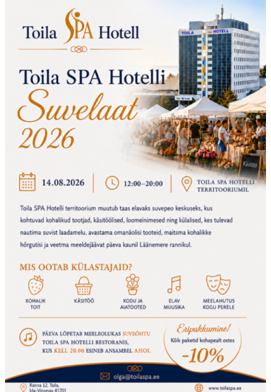 Toila Spa Hotelli Suvelaat 2026
