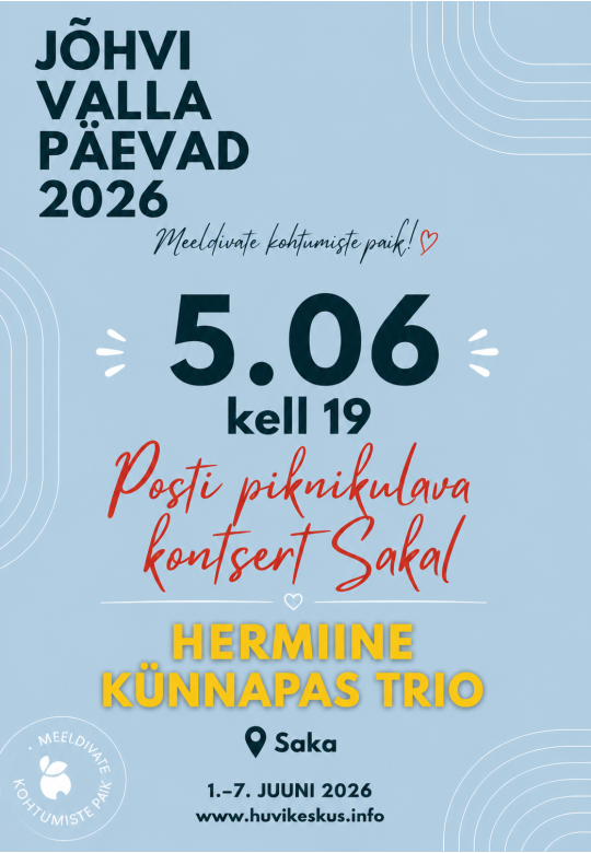 Jõhvi municipality days 2026 • 5.06 Amanda Hermiine Trio concert in Künnapa