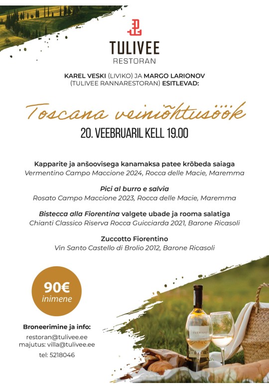Tuscan wine dinner