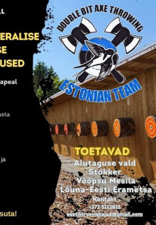 Estonian open double-edged ax throwing indoor championship