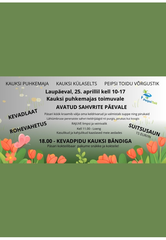 Avatud sahvrite päev Kauksi puhkemajas