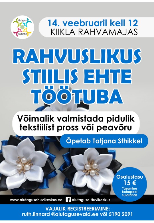 Rahvuslikus stiilis ehte töötuba