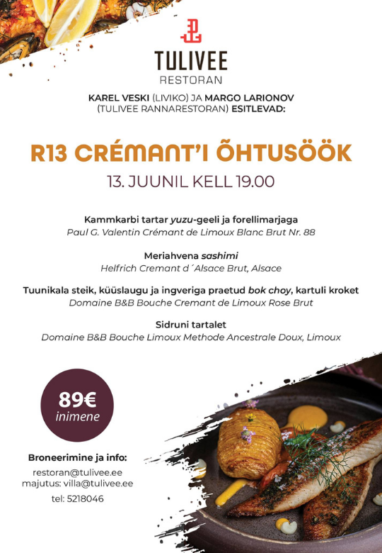 R13 Cremant'i õhtusöök