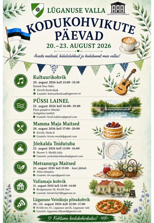 Lüganuse valla kodukohvikute päevad