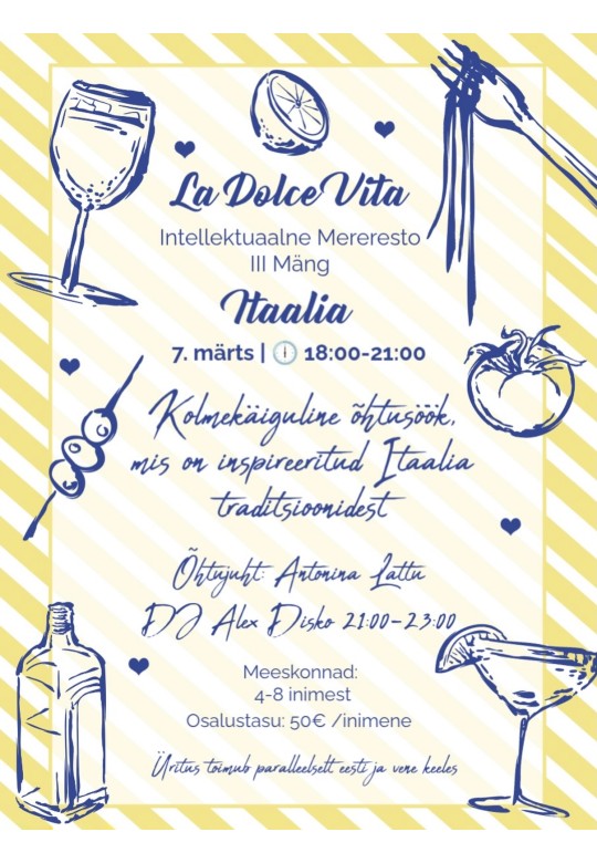 Intellektuaalne elamus Toila Mererestos - La Dolce Vita