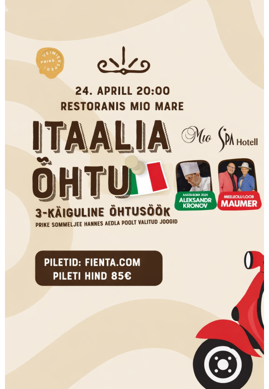 Itaalia õhtu restoranis Mio Mare
