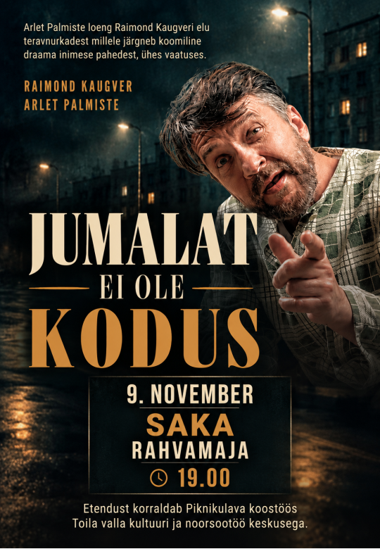 Etendus "Jumalat ei ole kodus" Piibe teater
