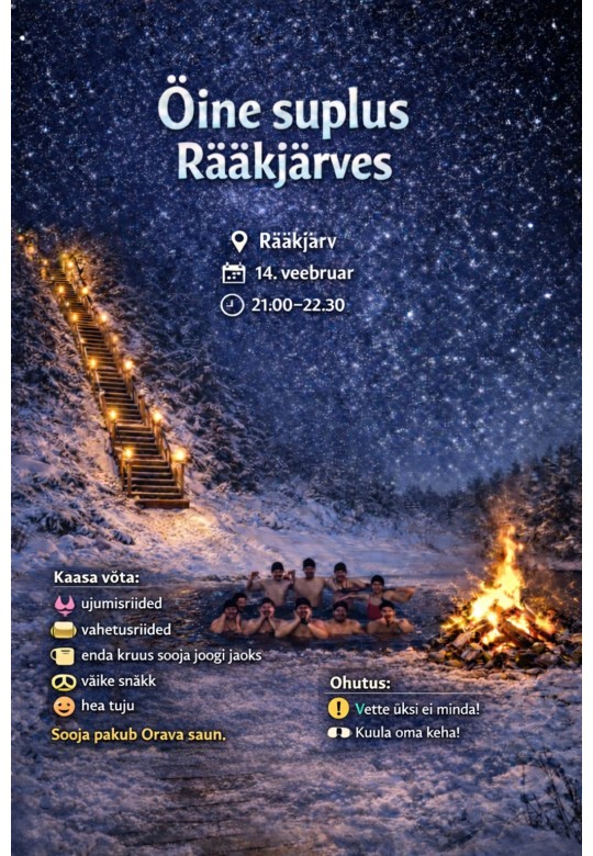 Öine talisuplus rääkjärve ääres