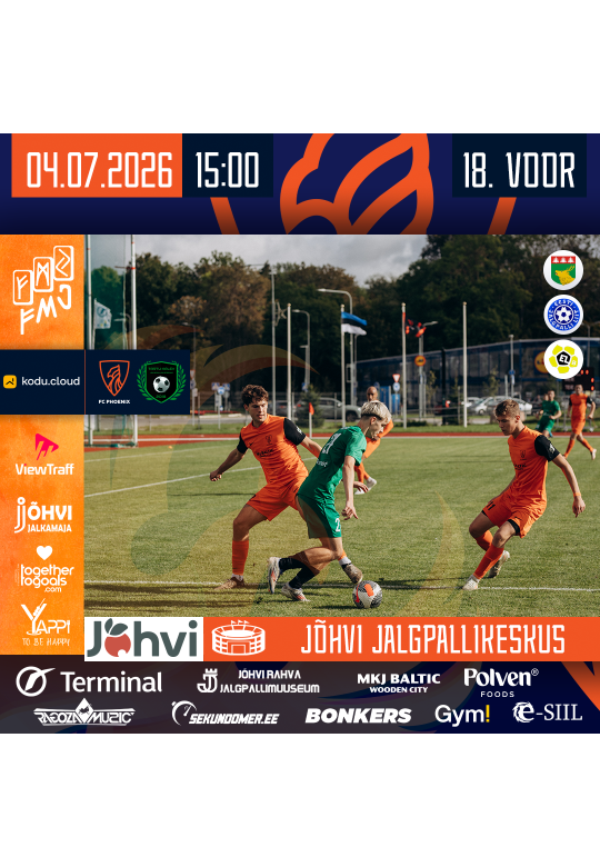 Esiliiga B: Jõhvi FC Phoenix vs FA Tartu Kalev