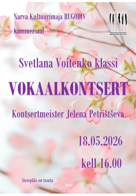 🎹 Narva Muusikakool. Vokaalkontsert.