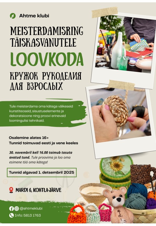 LOOVKODA - MEISTERDAMISRING TÄISKASVANUTELE