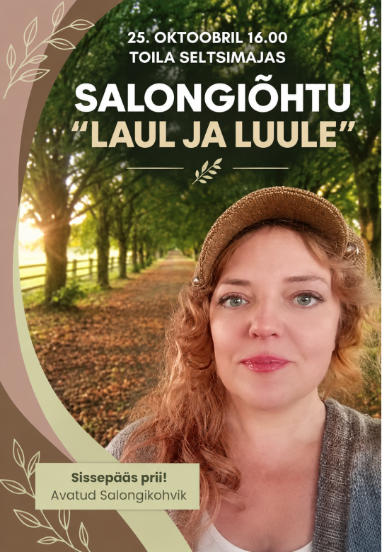 Hedvig Hanson salongiõhtu "Laul ja luule"