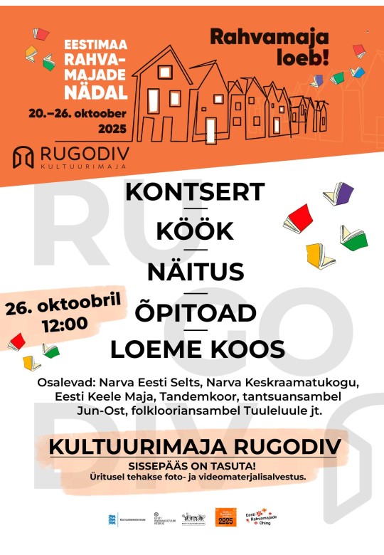 Eestimaa Rahvamajade Nädal "Rahvamaja loeb" Rugodivis!