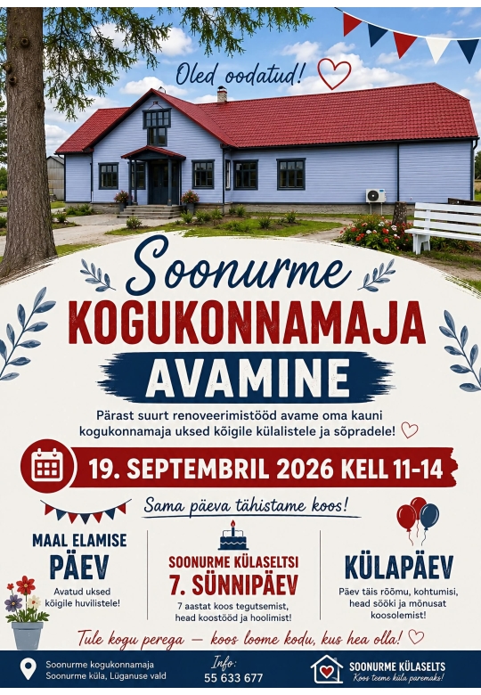Soonurme Kogukonnamaja avamine