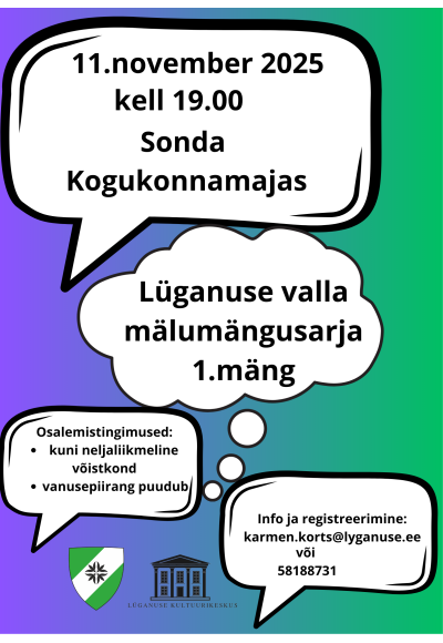 Lüganuse valla mälumängusari! UUS HOOAEG!